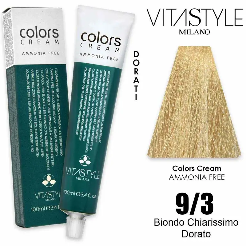 Tinta capelli in crema senza ammoniaca 100 ml 9.3
