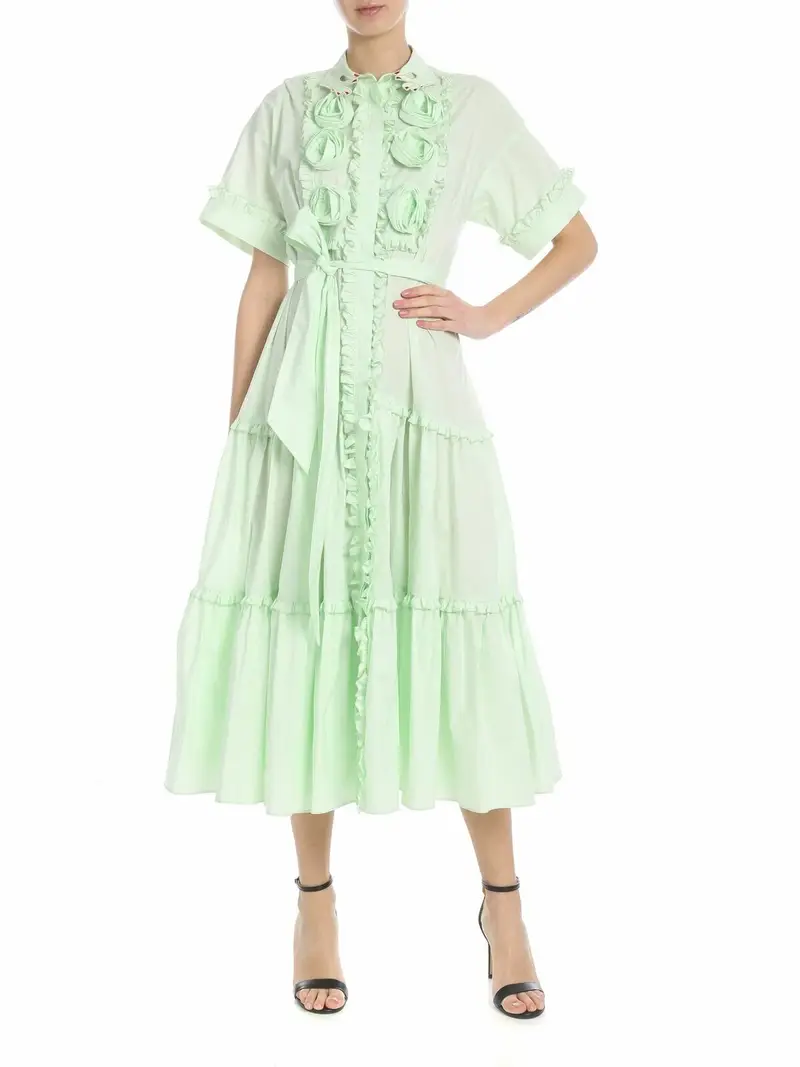 Abito lungo Gragnano verde acqua