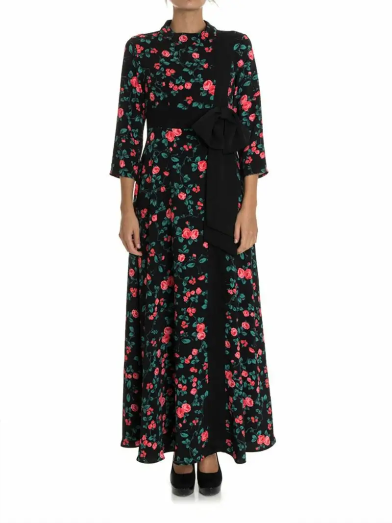 Abito manica a tre quarti Nero