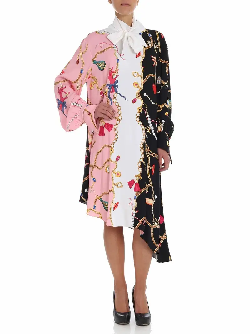 Abito midi stampa multicolor Multicolore