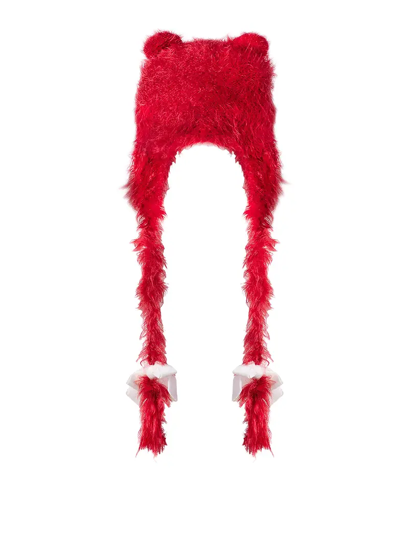 Berretto in tessuto tecnico Rosso