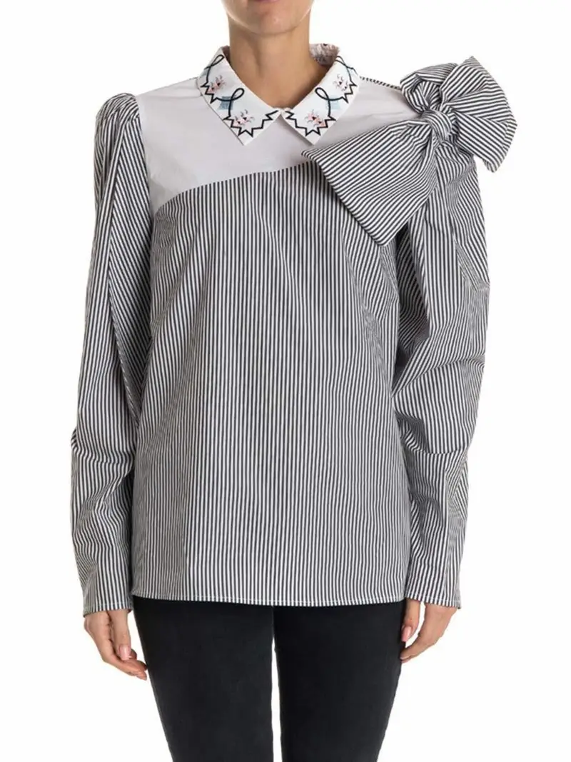 Blusa in cotone Bianco