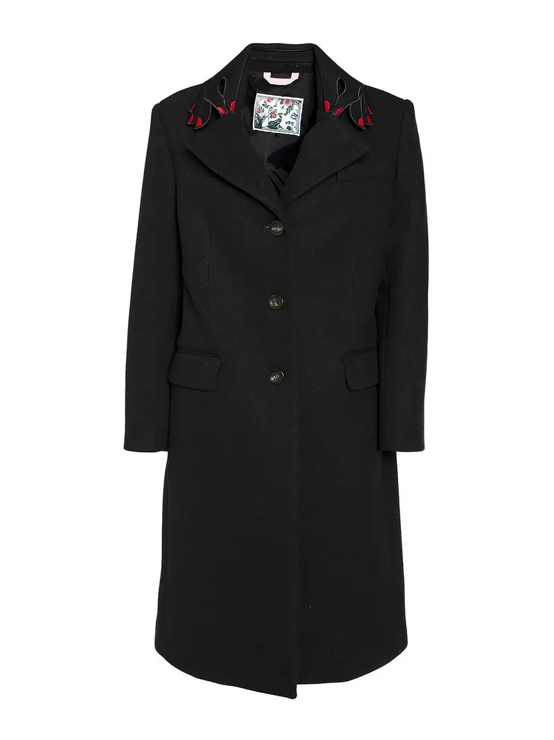 Cappotto con motivo Nero