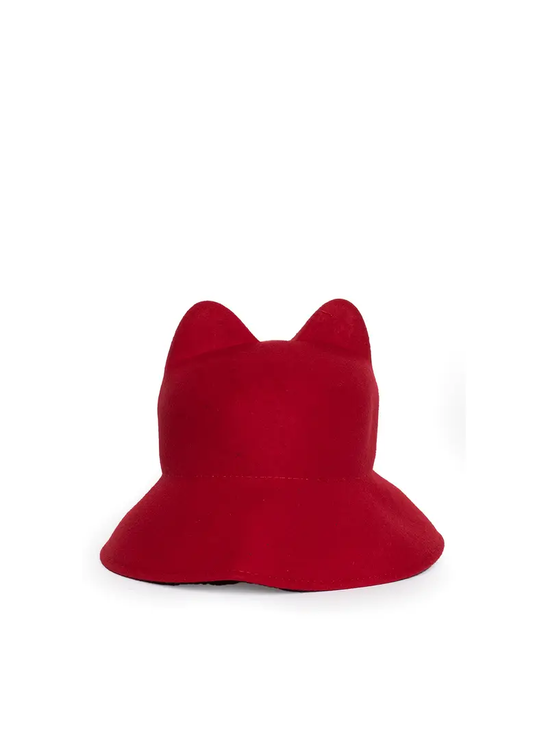 Cloche con orecchie di gatto Rosso
