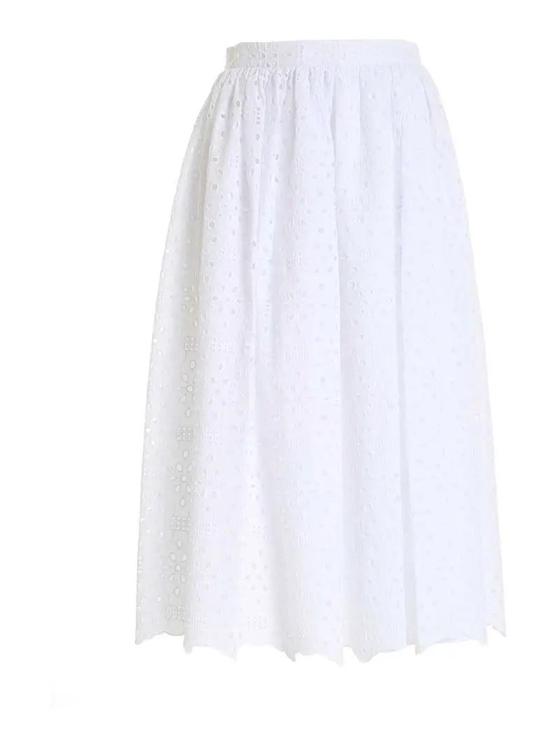 Gonna lunga bianca sangallo Bianco