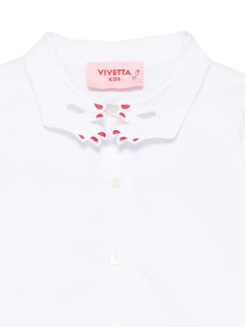 Camicia bianca con collo mani Bianco miniatura 3