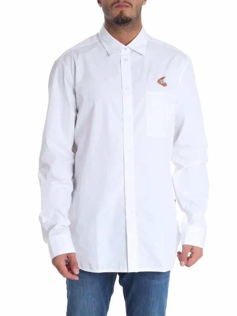 Camicia bianca Chaoscon tasca a toppa Bianco