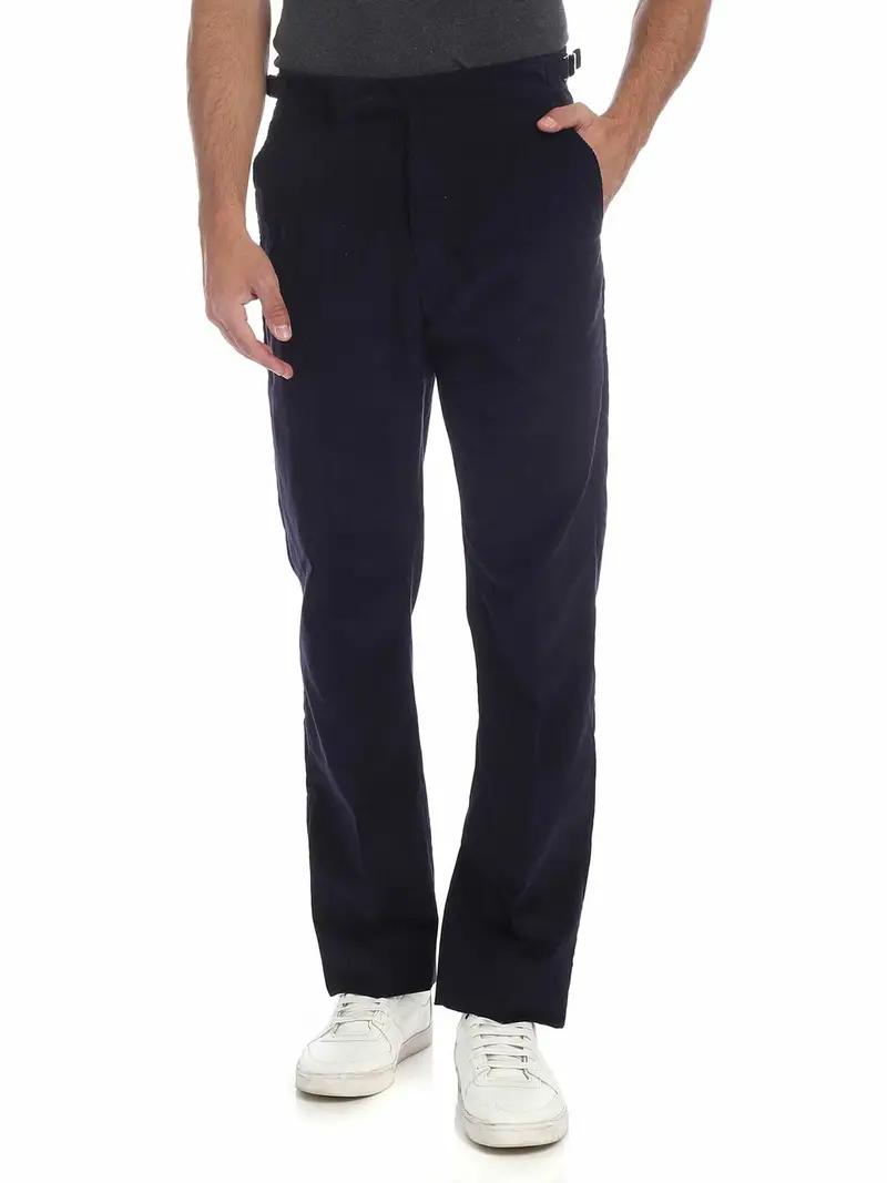 Pantalone in corduroy blu