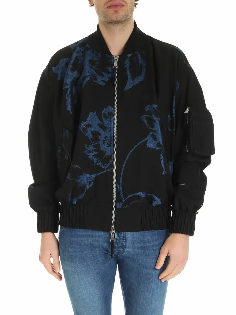 Bomber Peony oversize blu