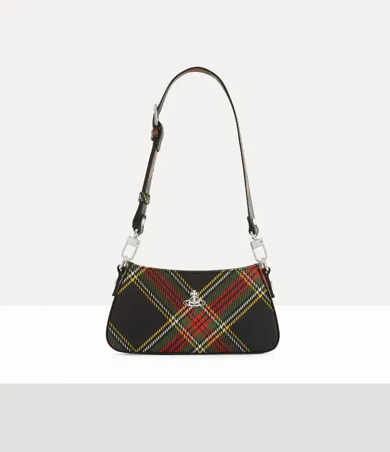 Borsa tasha shoulder phone tartan