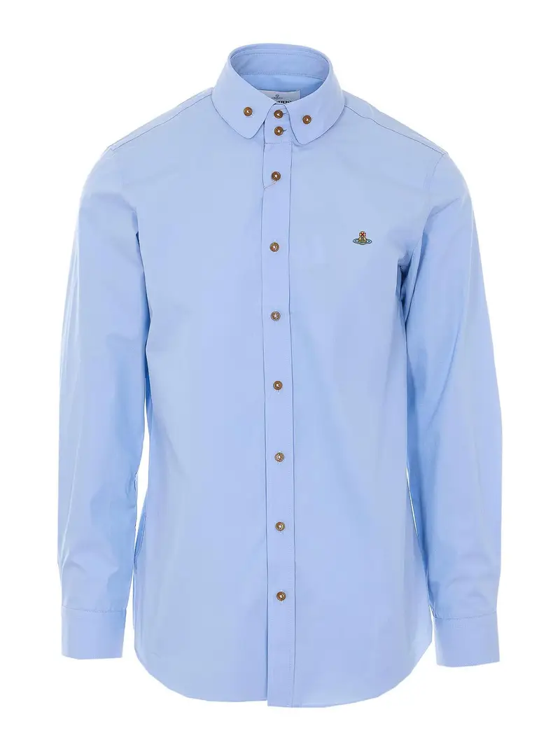 Camicia con bottoni Krall azzurra Blu