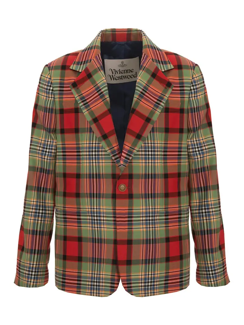 Giacca classica tartan Multicolore