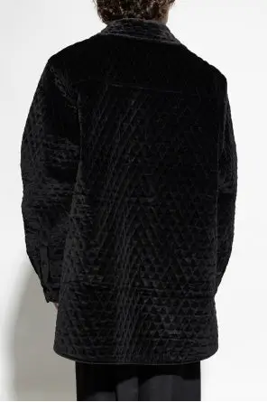 Vivienne Westwood Giacca in velluto nero con logo miniatura 2