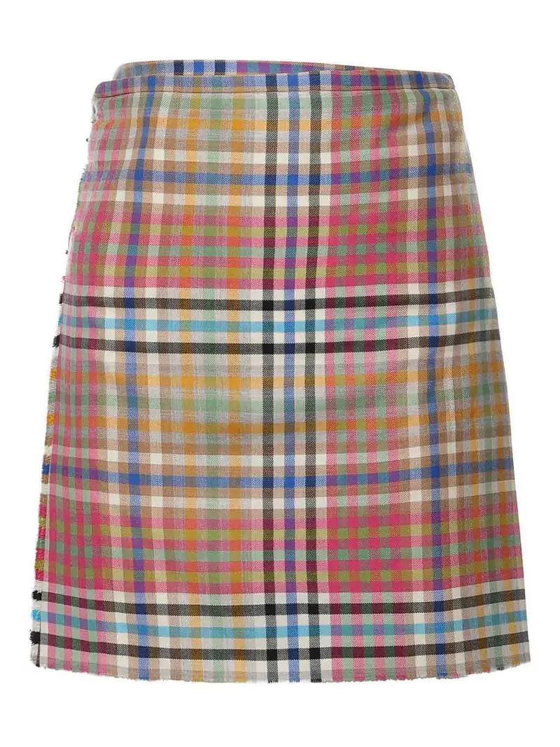 Minigonna Kilt in lana Rosso