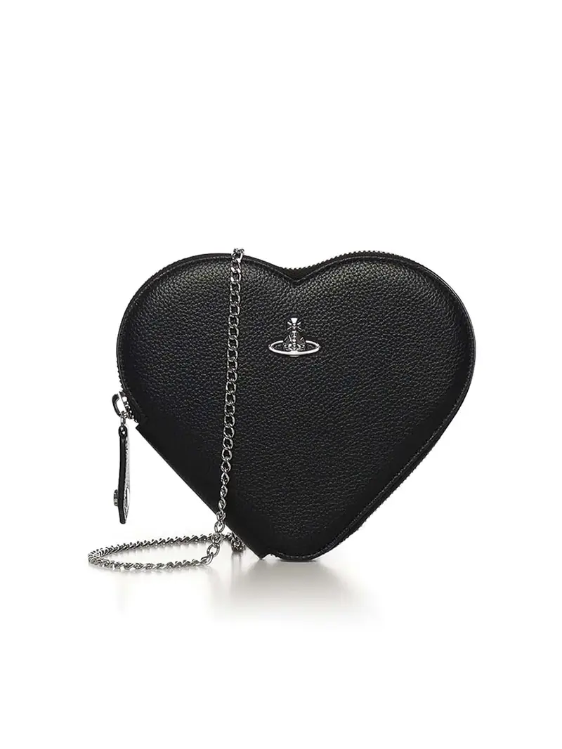 Nuova borsa a tracolla con cuore Nero