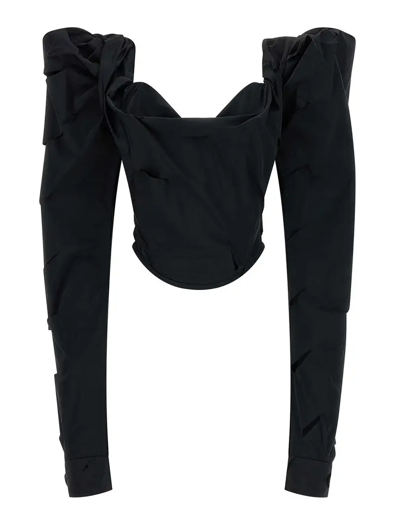Top corsetto della domenica Ls Nero