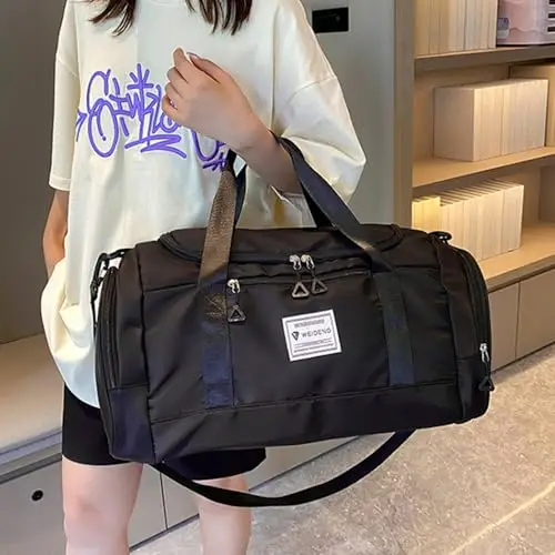 Vllcsla Borsa Sportiva Uomo Donna, 28L, Borsone Palestra Donna con Scomparto Scarpe, Tasca Bagnata, Borsa Palestra miniatura 3