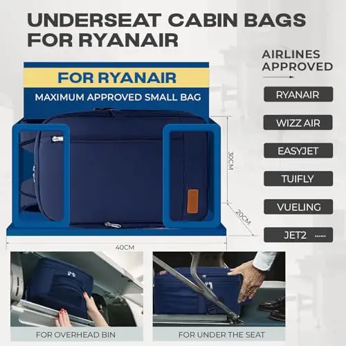 VMIKIV Zaino da viaggio Donna Blu 3376138 miniatura 2