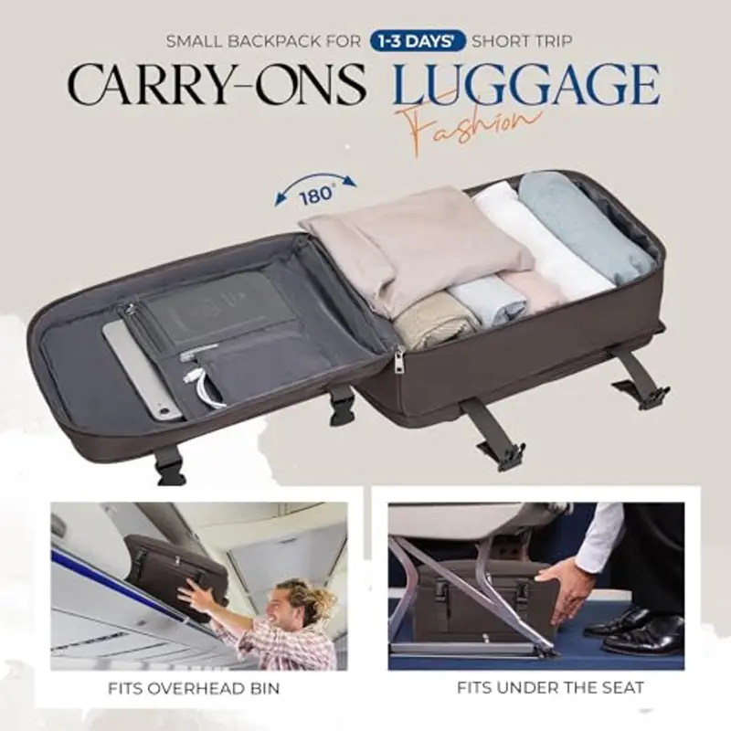 VMIKIV Zaino da viaggio Uomo Marrone 1600099 miniatura 3