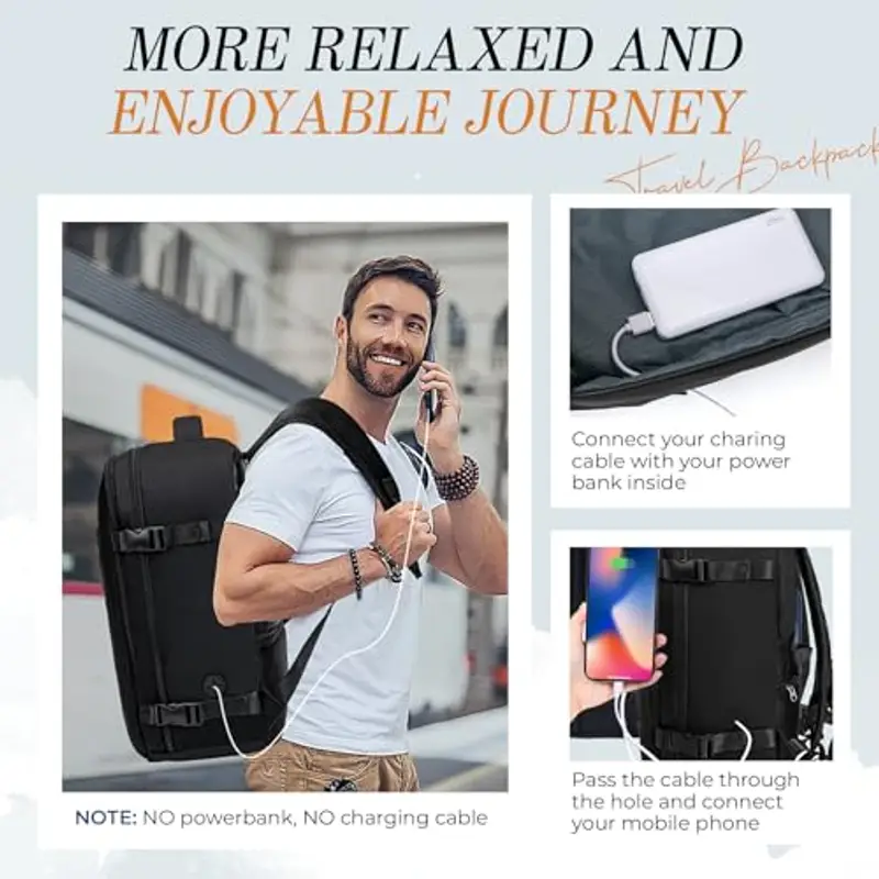 VMIKIV Zaino da viaggio Donna Nero 1918216 miniatura 2