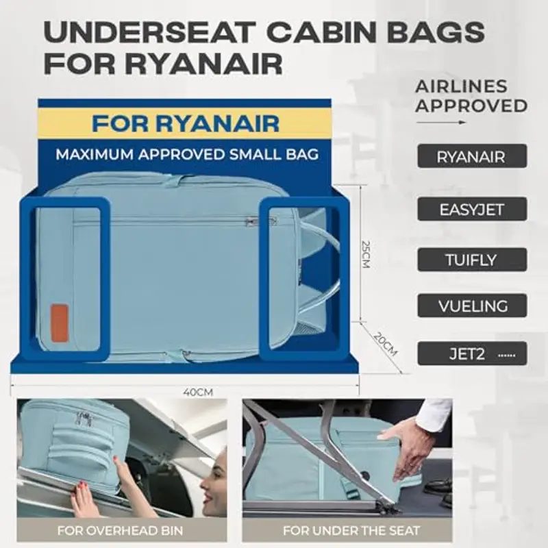 VMIKIV Zaino da viaggio Uomo Blu 1919820 miniatura 2