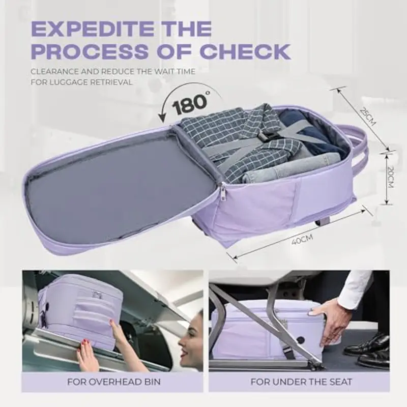 VMIKIV Zaino da viaggio Uomo Viola 1919821 miniatura 3