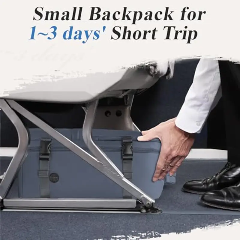 VMIKIV Zaino da viaggio Uomo Grigio 1918110 miniatura 3