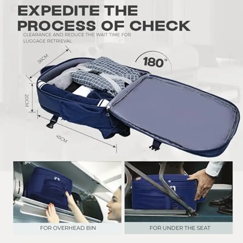 VMIKIV Zaino da viaggio Uomo Blu 2200157 miniatura 3