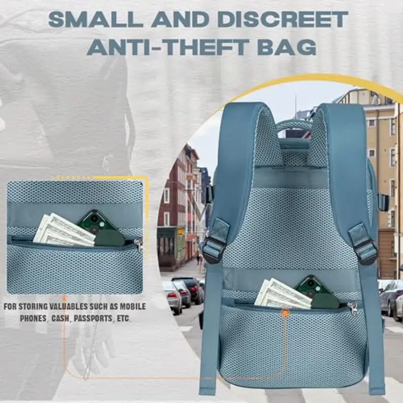 VMIKIV Zaino da viaggio Uomo Blu 1918703 miniatura 3