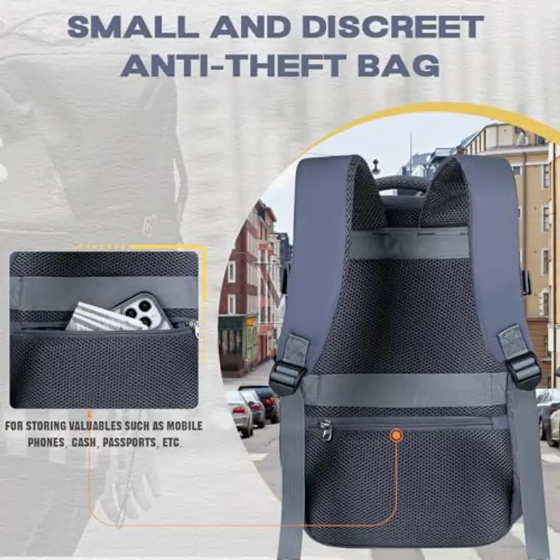 VMIKIV Zaino da viaggio Uomo Grigio 1918714 miniatura 3