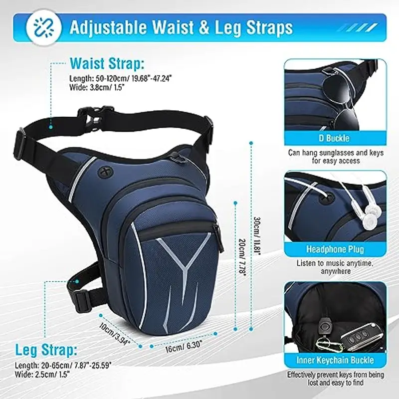 VOBUKE Marsupio Uomo Blu 1599263 miniatura 2