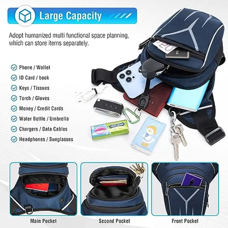 VOBUKE Marsupio Uomo Blu 1599263 miniatura 3