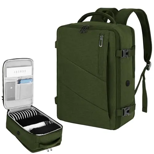 VOESLD Zaino da viaggio Uomo Verde 3517617