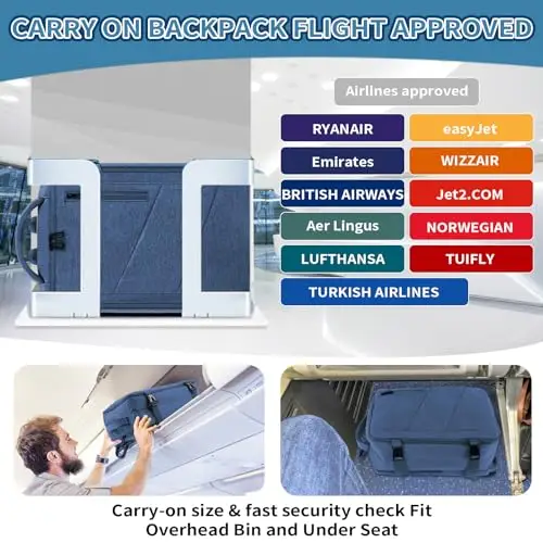 VOESLD Zaino da viaggio Uomo Blu 2713458 miniatura 2