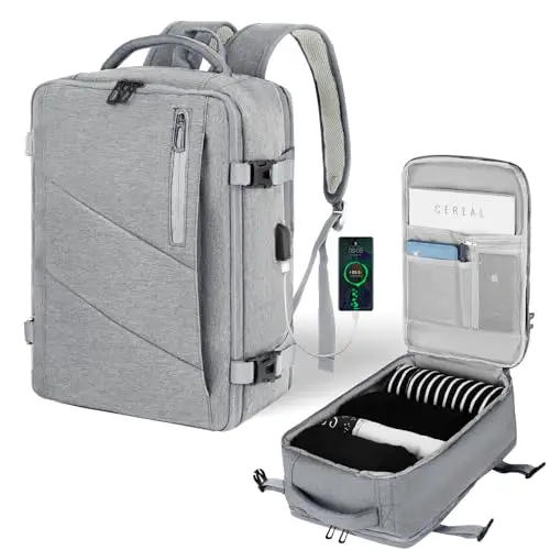 VOESLD Zaino da viaggio Uomo Grigio 2713455