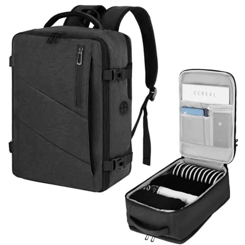 VOESLD Zaino da viaggio Uomo Grigio 1388590