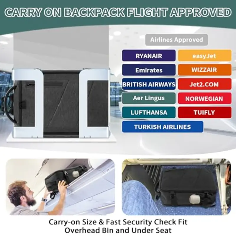 VOESLD Zaino da viaggio Uomo Grigio 1388590 miniatura 2