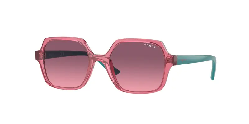 VOGUE EYEWEAR Bambino VJ2006  276620 Occhiali da sole Iniettato Rosso Rosa/Viola Squadrata Normale Sfumato