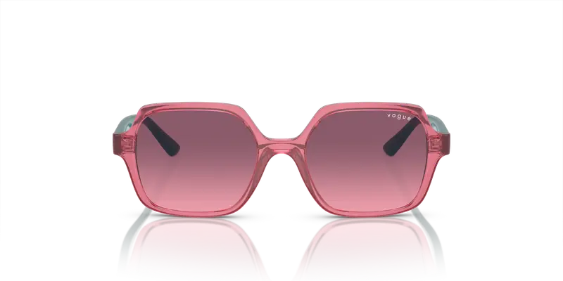 VOGUE EYEWEAR Bambino VJ2006 276620 Occhiali da sole Iniettato Rosso Rosa/Viola Squadrata Normale Sfumato miniatura 2