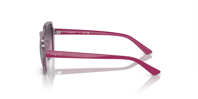VOGUE EYEWEAR Bambino VJ2006 278090 Occhiali da sole Iniettato Rosa Grigio Squadrata Normale Sfumato miniatura 3