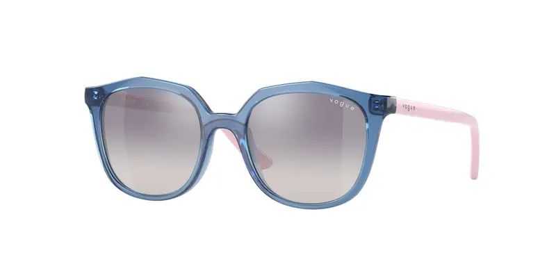 VOGUE EYEWEAR Bambino VJ2016  28387B Occhiali da sole Iniettato Blu Azzurro Geometrica Specchiate Sfumato