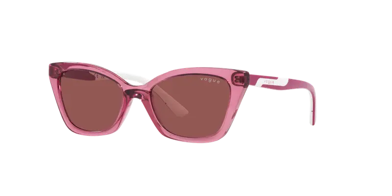 VOGUE EYEWEAR Bambino VJ2020 306569 Occhiali da sole Iniettato Viola Viola Cat Eye Normale miniatura 2
