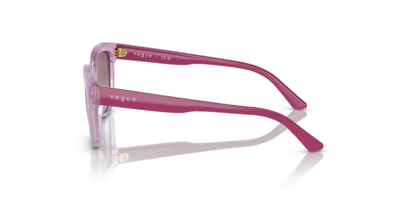 VOGUE EYEWEAR Bambino VJ2021 27808H Occhiali da sole Nylon Rosa Viola Geometrica Normale Sfumato miniatura 3