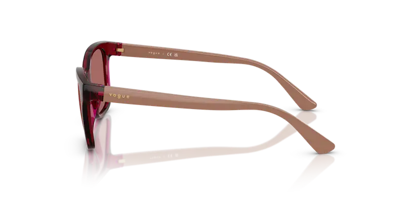 VOGUE EYEWEAR Bambino VJ2027 306669 Occhiali da sole Nylon Rosso Viola Squadrata Normale miniatura 3