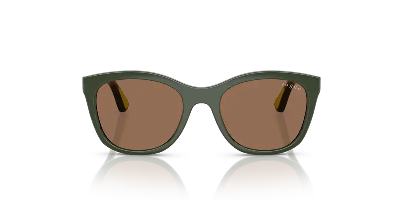 VOGUE EYEWEAR Bambino VJ2028 320873 Occhiali da sole Nylon Verde Marrone Pantos Normale miniatura 2