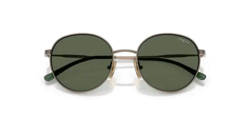 Bambino VOGUE EYEWEAR VJ1002 513871 Occhiali da sole Metallo Marrone Verde Rotonda Normale miniatura 2