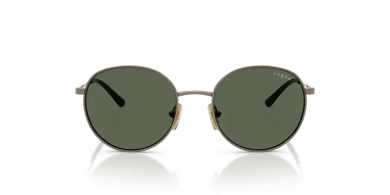 Bambino VOGUE EYEWEAR VJ1002 513871 Occhiali da sole Metallo Marrone Verde Rotonda Normale miniatura 3