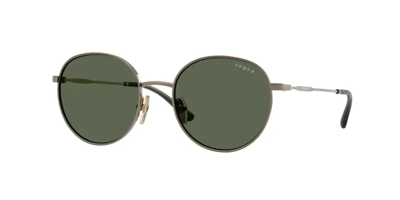 Bambino VOGUE EYEWEAR VJ1002 513871 Occhiali da sole Metallo Marrone Verde Rotonda Normale