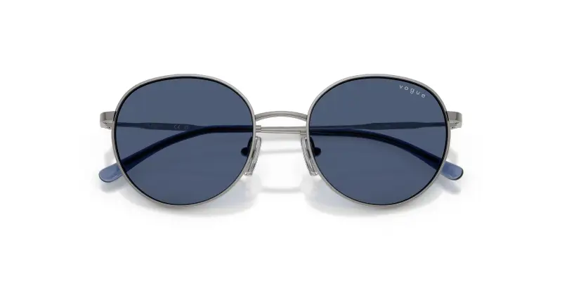 Bambino VOGUE EYEWEAR VJ1002 548/80 Occhiali da sole Metallo Grigio Blu Rotonda Normale miniatura 2