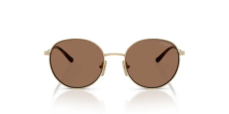 Bambino VOGUE EYEWEAR VJ1002 848/73 Occhiali da sole Metallo Oro Marrone Rotonda Normale miniatura 3